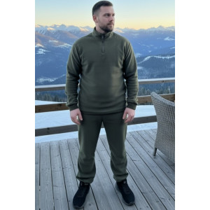 Костюм двойка мужской №52722 флис-кашкорсе (р-ры: 48-58) хаки Костюм двойка мужской №52722 флис-кашкорсе (р-ры: 48-58) хаки