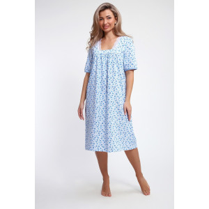 Сорочка женская №51202 кулирка (р-ры: 52-62) голубой Сорочка женская №51202 кулирка (р-ры: 52-62) голубой