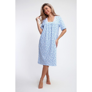 Сорочка женская №51202 кулирка (р-ры: 52-62) голубой Сорочка женская №51202 кулирка (р-ры: 52-62) голубой