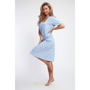 Сорочка женская №51202 кулирка (р-ры: 52-62) голубой Сорочка женская №51202 кулирка (р-ры: 52-62) голубой