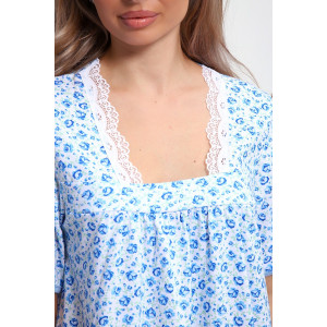 Сорочка женская №51202 кулирка (р-ры: 52-62) голубой Сорочка женская №51202 кулирка (р-ры: 52-62) голубой