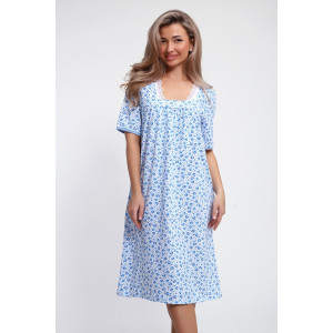 Сорочка женская №51202 кулирка (р-ры: 52-62) голубой Сорочка женская №51202 кулирка (р-ры: 52-62) голубой