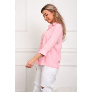Рубашка женская №1097 штапель (р-ры: 46-54) розовый Рубашка женская №1097 штапель (р-ры: 46-54) розовый