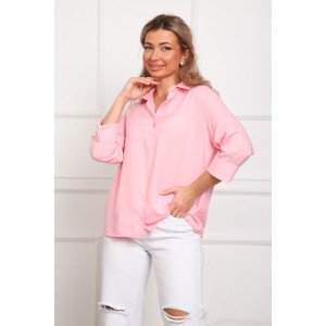 Рубашка женская №1097 штапель (р-ры: 46-54) розовый Рубашка женская №1097 штапель (р-ры: 46-54) розовый