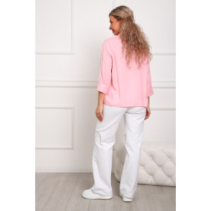 Рубашка женская №1097 штапель (р-ры: 46-54) розовый Рубашка женская №1097 штапель (р-ры: 46-54) розовый