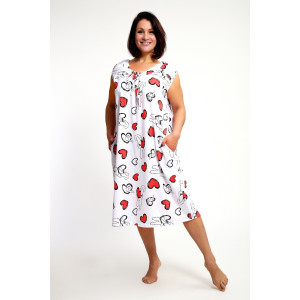 Сорочка женская №88131 кулирка (р-ры: 60-66) белый Сорочка женская №88131 кулирка (р-ры: 60-66) белый