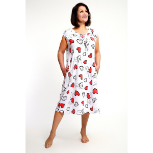 Сорочка женская №88131 кулирка (р-ры: 60-66) белый Сорочка женская №88131 кулирка (р-ры: 60-66) белый