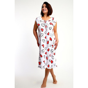 Сорочка женская №88131 кулирка (р-ры: 60-66) белый Сорочка женская №88131 кулирка (р-ры: 60-66) белый