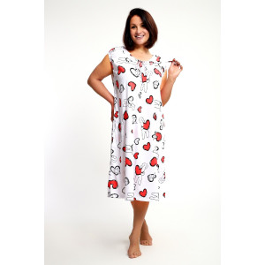 Сорочка женская №88131 кулирка (р-ры: 60-66) белый Сорочка женская №88131 кулирка (р-ры: 60-66) белый