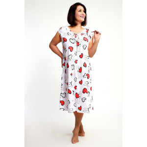 Сорочка женская №88131 кулирка (р-ры: 60-66) белый Сорочка женская №88131 кулирка (р-ры: 60-66) белый