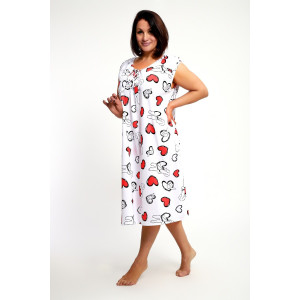 Сорочка женская №88131 кулирка (р-ры: 60-66) белый Сорочка женская №88131 кулирка (р-ры: 60-66) белый