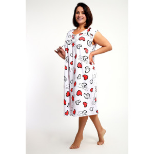 Сорочка женская №88131 кулирка (р-ры: 60-66) белый Сорочка женская №88131 кулирка (р-ры: 60-66) белый