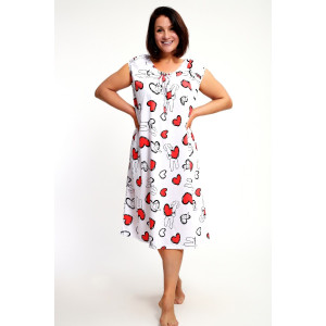 Сорочка женская №88131 кулирка (р-ры: 60-66) белый Сорочка женская №88131 кулирка (р-ры: 60-66) белый