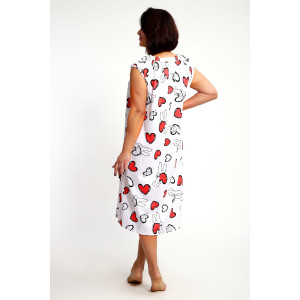 Сорочка женская №88131 кулирка (р-ры: 60-66) белый Сорочка женская №88131 кулирка (р-ры: 60-66) белый