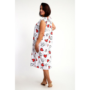 Сорочка женская №88131 кулирка (р-ры: 60-66) белый Сорочка женская №88131 кулирка (р-ры: 60-66) белый