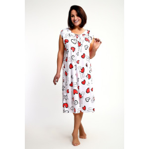 Сорочка женская №88131 кулирка (р-ры: 60-66) белый Сорочка женская №88131 кулирка (р-ры: 60-66) белый