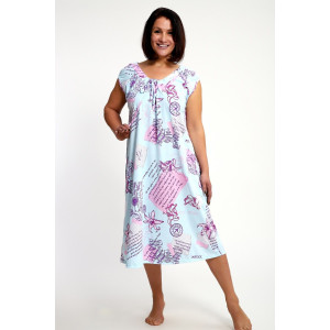 Сорочка женская №88131 кулирка (р-ры: 60-66) голубой Сорочка женская №88131 кулирка (р-ры: 60-66) голубой