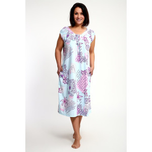 Сорочка женская №88131 кулирка (р-ры: 60-66) голубой Сорочка женская №88131 кулирка (р-ры: 60-66) голубой