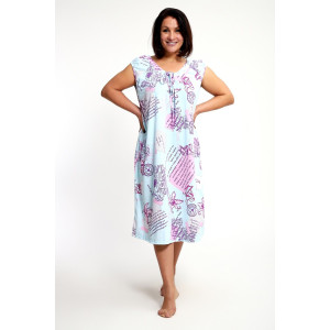 Сорочка женская №88131 кулирка (р-ры: 60-66) голубой Сорочка женская №88131 кулирка (р-ры: 60-66) голубой