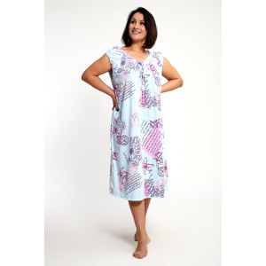 Сорочка женская №88131 кулирка (р-ры: 60-66) голубой Сорочка женская №88131 кулирка (р-ры: 60-66) голубой