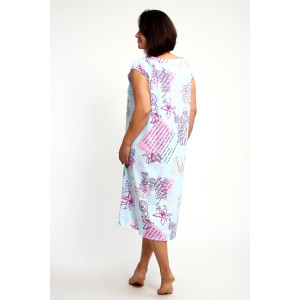 Сорочка женская №88131 кулирка (р-ры: 60-66) голубой Сорочка женская №88131 кулирка (р-ры: 60-66) голубой