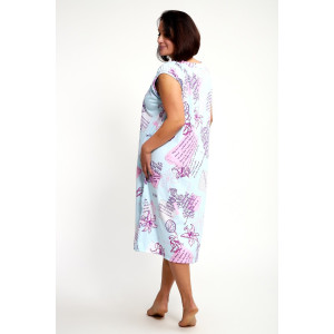 Сорочка женская №88131 кулирка (р-ры: 60-66) голубой Сорочка женская №88131 кулирка (р-ры: 60-66) голубой