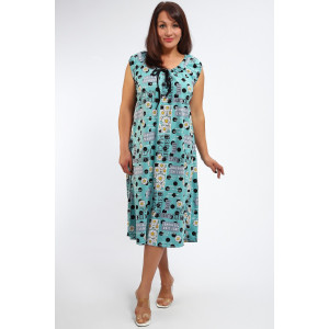 Платье женское №88129 кулирка (р-ры: 56-70) ментол Платье женское №88129 кулирка (р-ры: 56-70) ментол