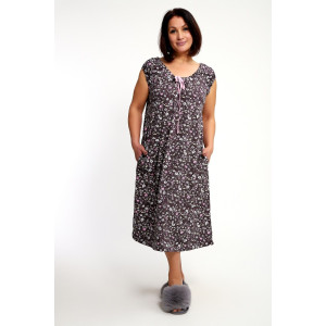 Платье женское №88129 кулирка (р-ры: 56-70) коричневый Платье женское №88129 кулирка (р-ры: 56-70) коричневый