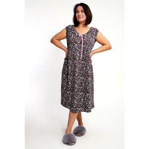 Платье женское №88129 кулирка (р-ры: 56-70) коричневый Платье женское №88129 кулирка (р-ры: 56-70) коричневый