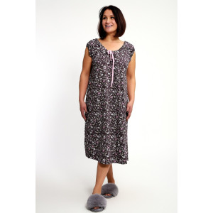 Платье женское №88129 кулирка (р-ры: 56-70) коричневый Платье женское №88129 кулирка (р-ры: 56-70) коричневый