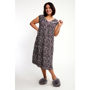 Платье женское №88129 кулирка (р-ры: 56-70) коричневый Платье женское №88129 кулирка (р-ры: 56-70) коричневый