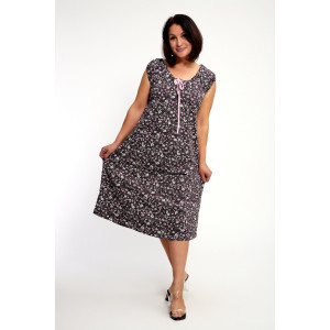 Платье женское №88129 кулирка (р-ры: 56-70) коричневый Платье женское №88129 кулирка (р-ры: 56-70) коричневый