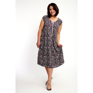 Платье женское №88129 кулирка (р-ры: 56-70) коричневый Платье женское №88129 кулирка (р-ры: 56-70) коричневый