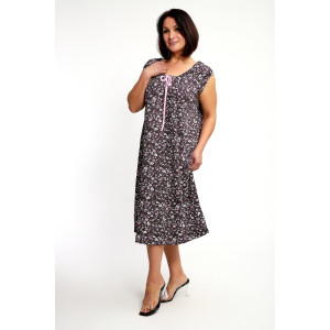 Платье женское №88129 кулирка (р-ры: 56-70) коричневый Платье женское №88129 кулирка (р-ры: 56-70) коричневый