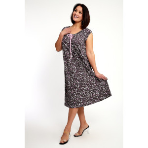 Платье женское №88129 кулирка (р-ры: 56-70) коричневый Платье женское №88129 кулирка (р-ры: 56-70) коричневый