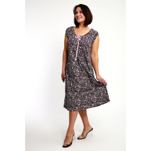 Платье женское №88129 кулирка (р-ры: 56-70) коричневый Платье женское №88129 кулирка (р-ры: 56-70) коричневый