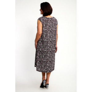 Платье женское №88129 кулирка (р-ры: 56-70) коричневый Платье женское №88129 кулирка (р-ры: 56-70) коричневый