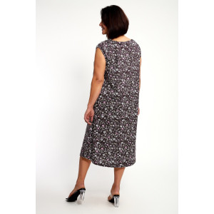 Платье женское №88129 кулирка (р-ры: 56-70) коричневый Платье женское №88129 кулирка (р-ры: 56-70) коричневый