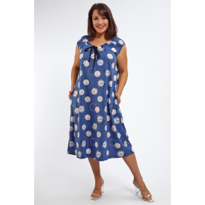 Платье женское №88129 кулирка (р-ры: 56-70) индиго Платье женское №88129 кулирка (р-ры: 56-70) индиго