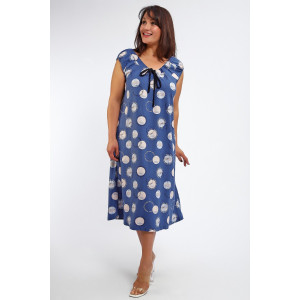 Платье женское №88129 кулирка (р-ры: 56-70) индиго Платье женское №88129 кулирка (р-ры: 56-70) индиго