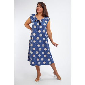 Платье женское №88129 кулирка (р-ры: 56-70) индиго Платье женское №88129 кулирка (р-ры: 56-70) индиго