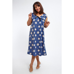 Платье женское №88129 кулирка (р-ры: 56-70) индиго Платье женское №88129 кулирка (р-ры: 56-70) индиго