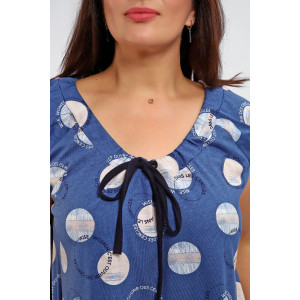 Платье женское №88129 кулирка (р-ры: 56-70) индиго Платье женское №88129 кулирка (р-ры: 56-70) индиго