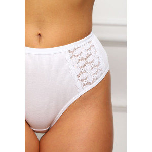 Трусы женские №64923 хлопок стрейч (р-ры: 50-54) белый Трусы женские №64923 хлопок стрейч (р-ры: 50-54) белый