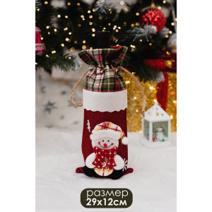 Набор новогодних декоративных чехлов на бутылку 057703 Снеговик и Олень 2 шт. Набор новогодних декоративных чехлов на бутылку 057703 Снеговик и Олень 2 шт.