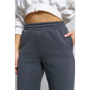 Брюки женские 981 футер 3-х нитка с начёсом пенье (р-ры: 42-52) серый Брюки женские 981 футер 3-х нитка с начёсом пенье (р-ры: 42-52) серый