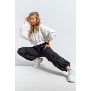 Брюки женские 981 футер 3-х нитка с начёсом пенье (р-ры: 42-52) черный винтаж Брюки женские 981 футер 3-х нитка с начёсом пенье (р-ры: 42-52) черный винтаж