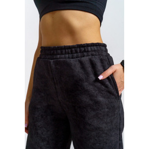 Брюки женские 981 футер 3-х нитка с начёсом пенье (р-ры: 42-52) черный винтаж Брюки женские 981 футер 3-х нитка с начёсом пенье (р-ры: 42-52) черный винтаж