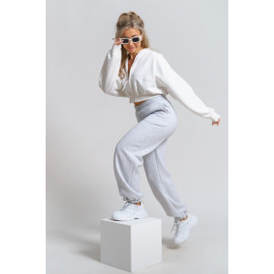 Брюки женские 981 футер 3-х нитка с начёсом пенье (р-ры: 42-52) серый меланж Брюки женские 981 футер 3-х нитка с начёсом пенье (р-ры: 42-52) серый меланж