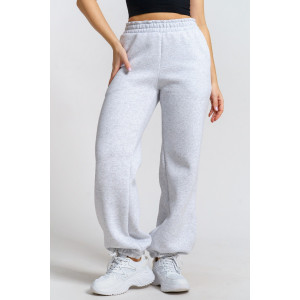 Брюки женские 981 футер 3-х нитка с начёсом пенье (р-ры: 42-52) серый меланж Брюки женские 981 футер 3-х нитка с начёсом пенье (р-ры: 42-52) серый меланж